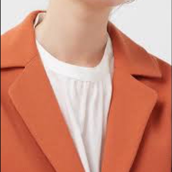 Mango Straight-cut Coat Orange - Picture 4 of 7